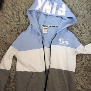 Thin hooded zip up sweatshirt/jacket